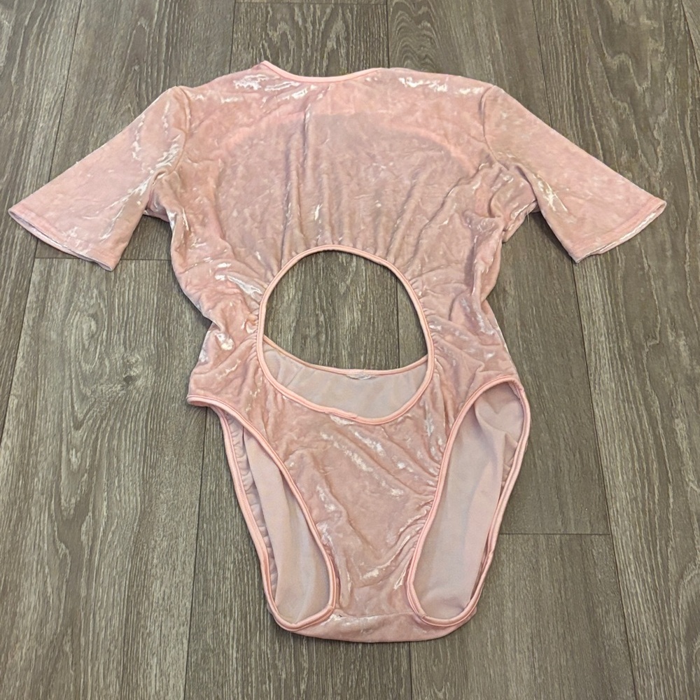 Pink Velvet Rave Bodysuit